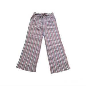 Jolt Women’s Striped Paper Bag Linen Pants Size Medium